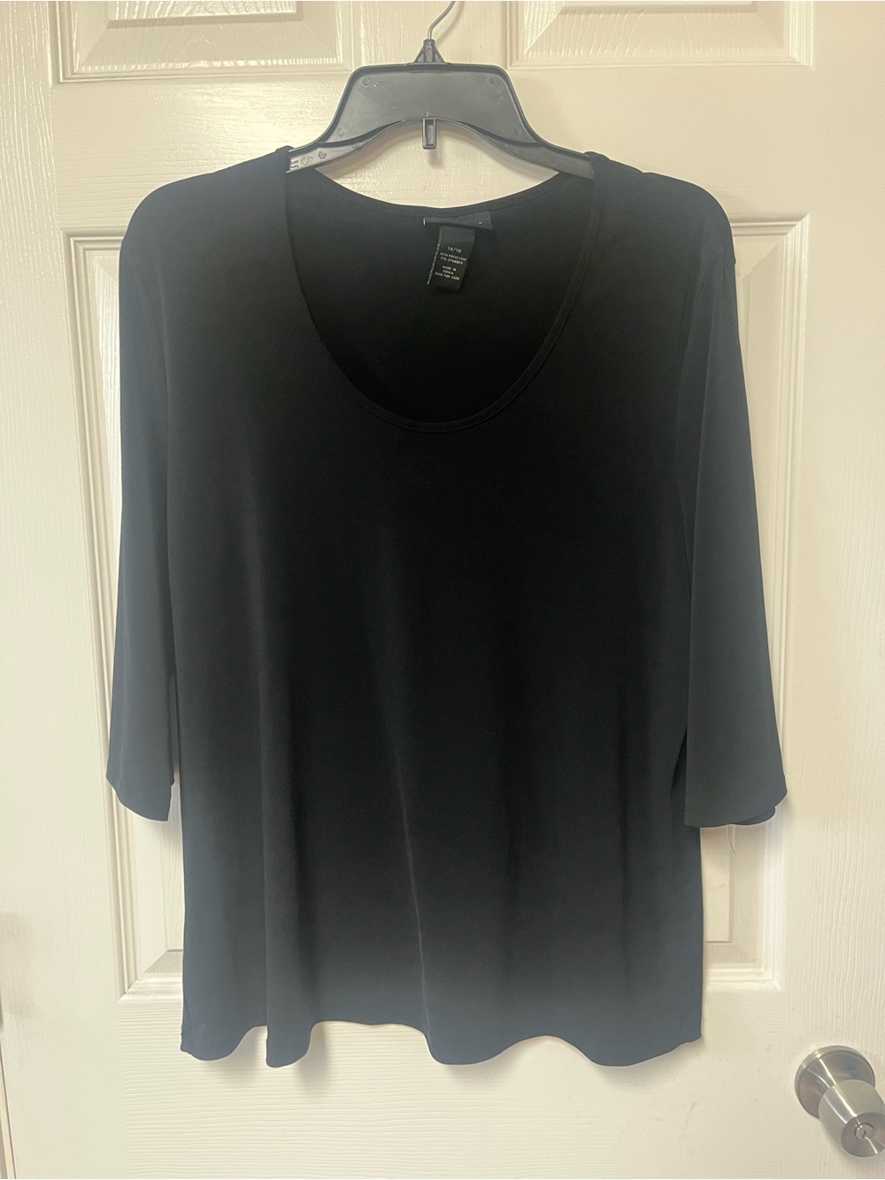 Lane Bryant Black Scoop Neck Long Sleeve Tee